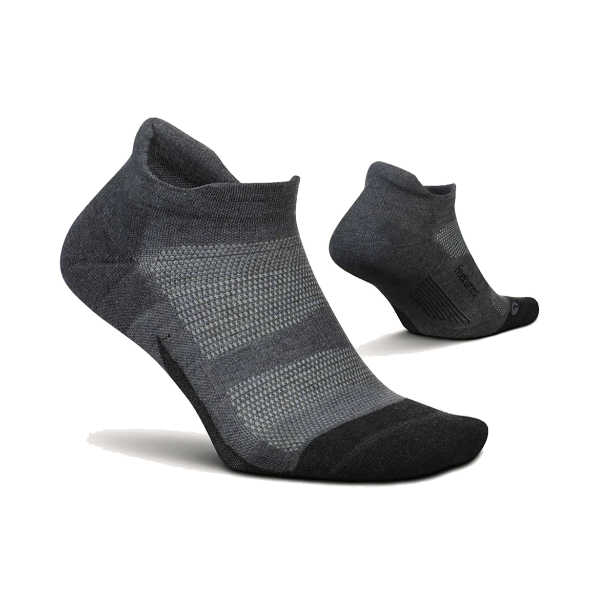 Feetures Elite Max Cushion No Show Tab - Grey