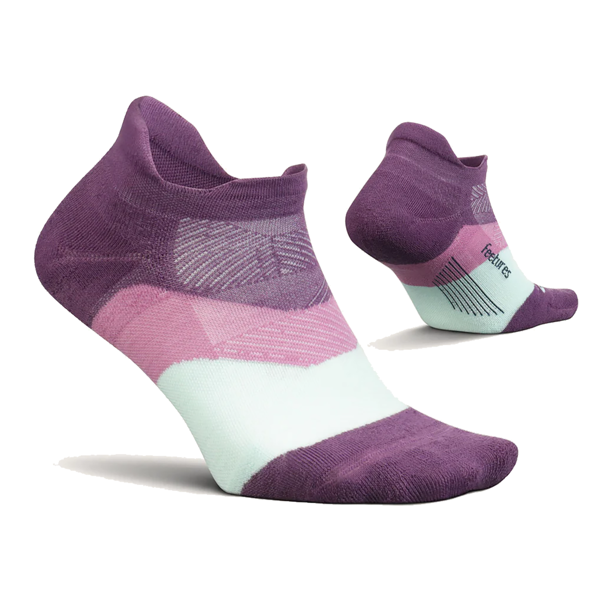 Feetures Elite Max Cushion No Show Tab - Peak Purple