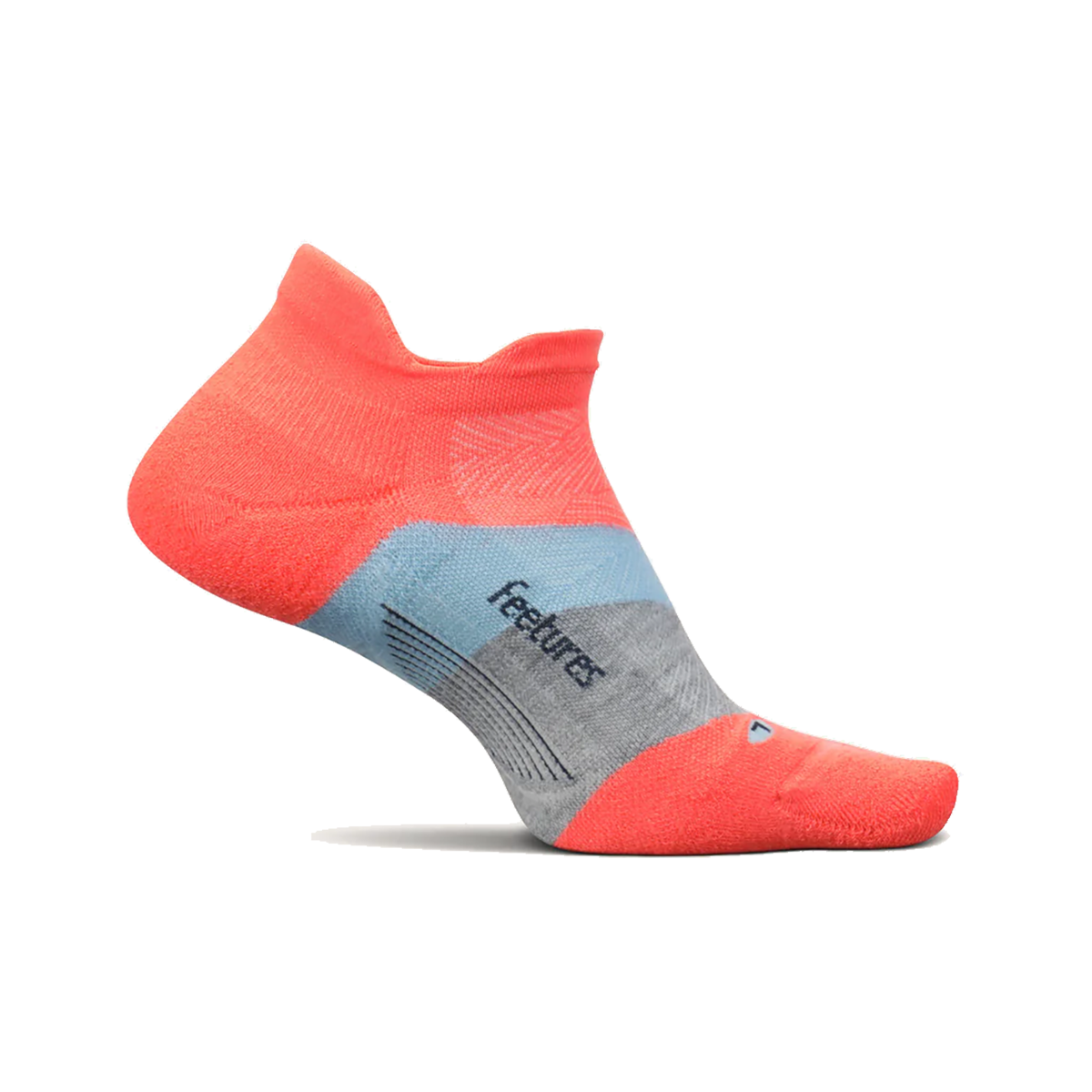 Feetures Elite Max Cushion No Show Tab - Climb Coral