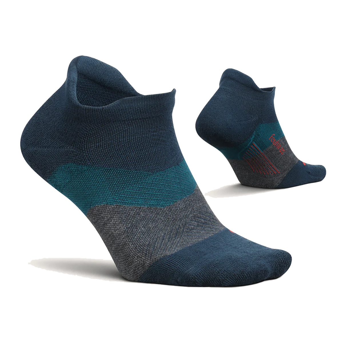 Feetures Elite Max Cushion No Show Tab - Trek Teal