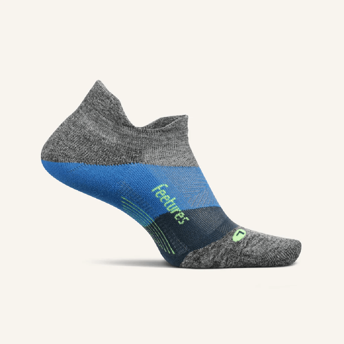 Feetures Elite Light Cushion No Show Tab - Gravity Grey