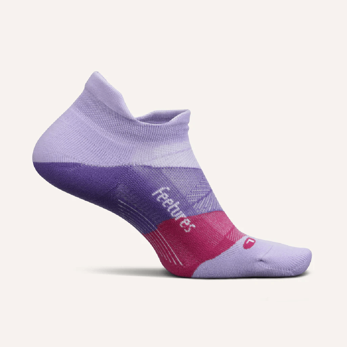 Feetures Elite Light Cushion No Show Tab - Lace Up Lavender