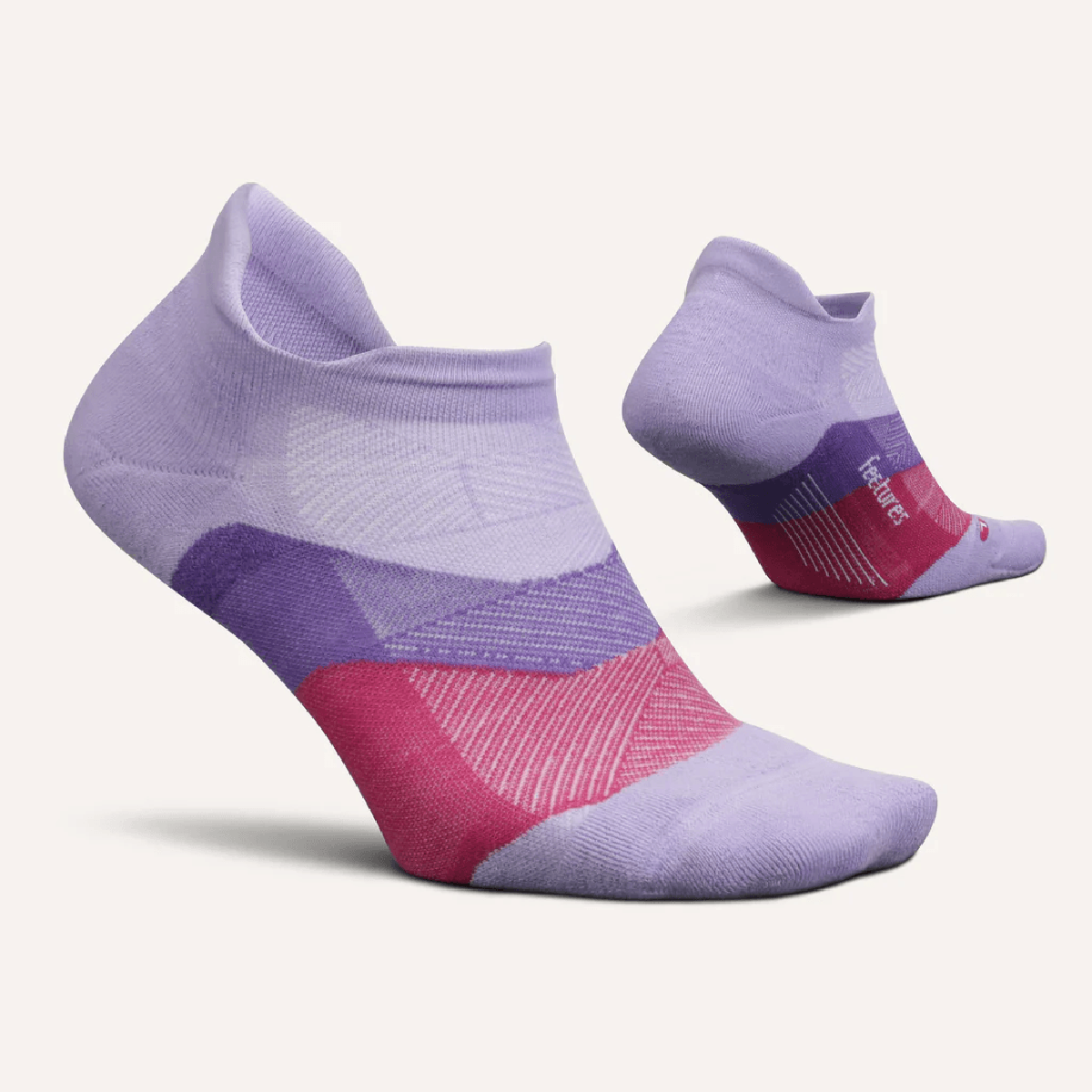 Feetures Elite Max Cushion No Show Tab - Lace Up Lavender