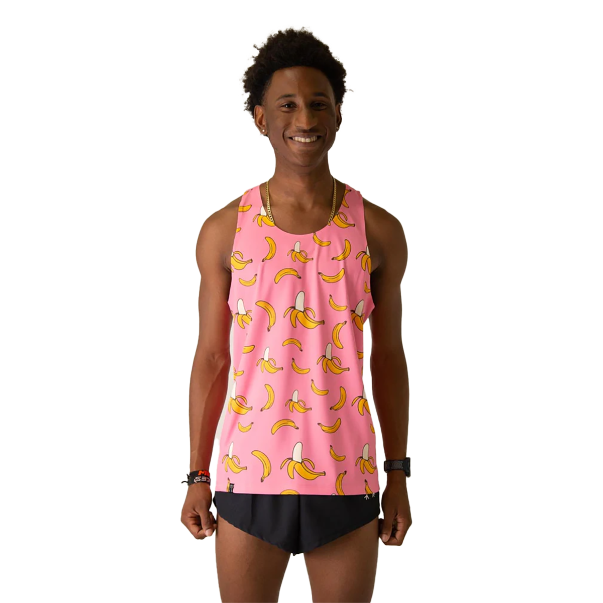 ChicknLegs Preformance Singlet Pink Bananas