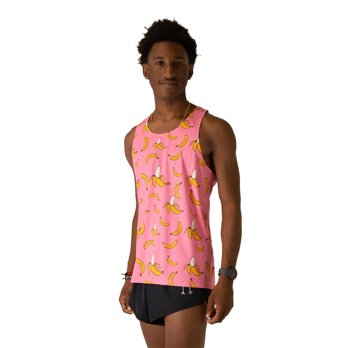 ChicknLegs Preformance Singlet Pink Bananas