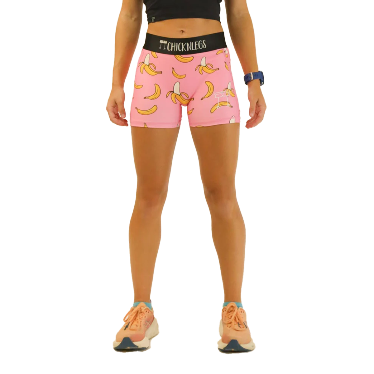 ChicknLegs 3" Compression Shorts Pink Bananas