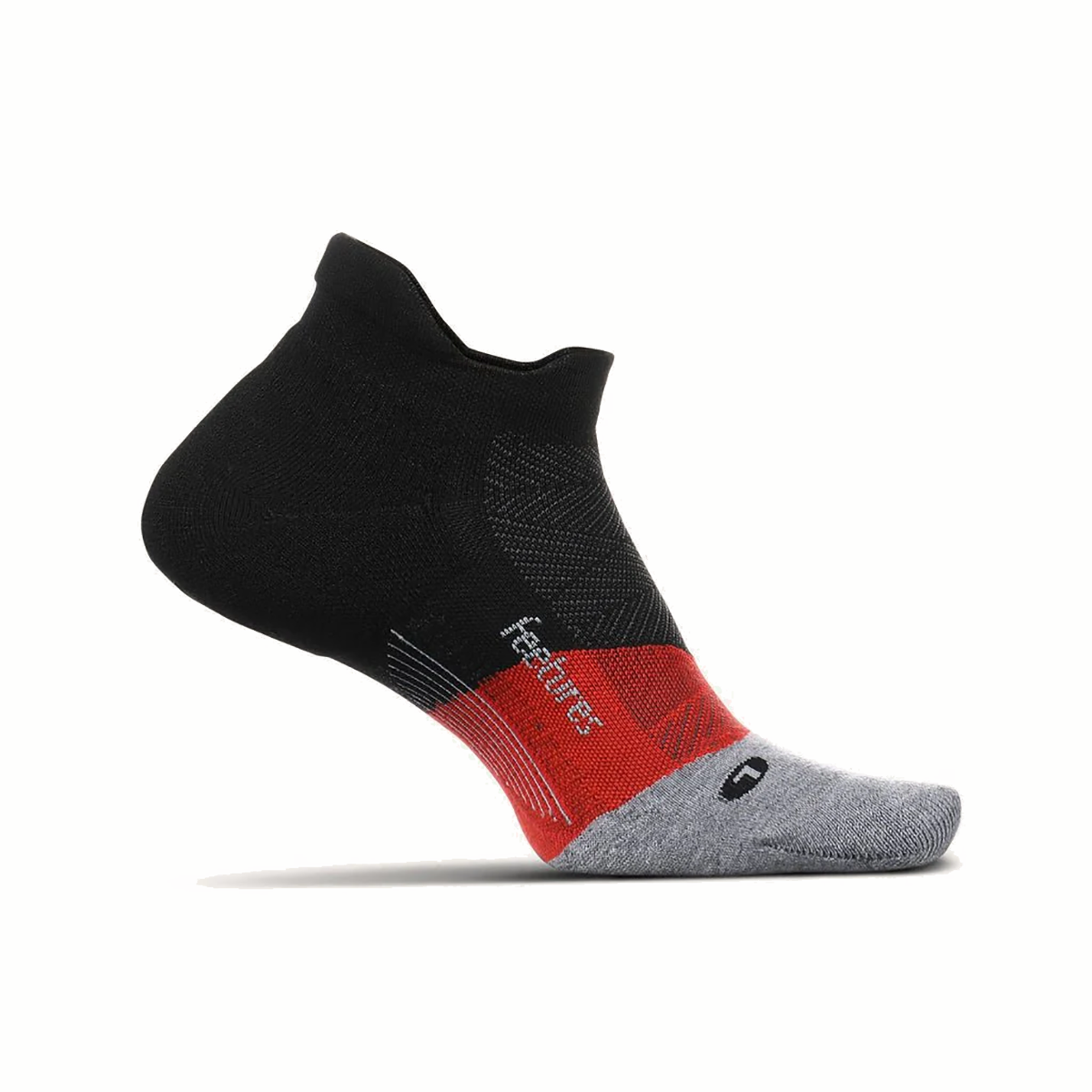 Feetures Elite Light Cushion No Show Tab - Bounce Black