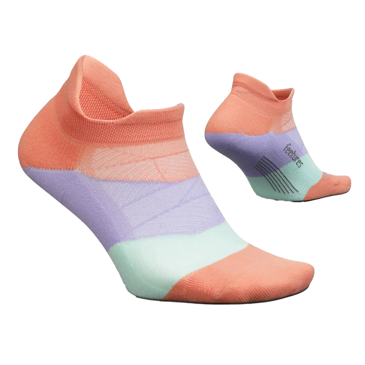 Feetures Elite Ultra Light No Show Tab - Pop Off Peach