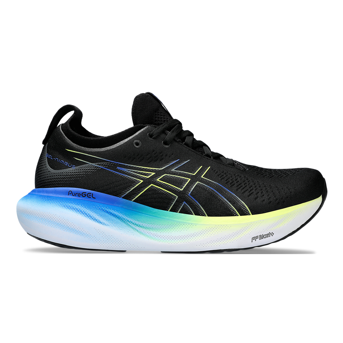 Asics Gel Nimbus 25 - Black - Glow Yellow