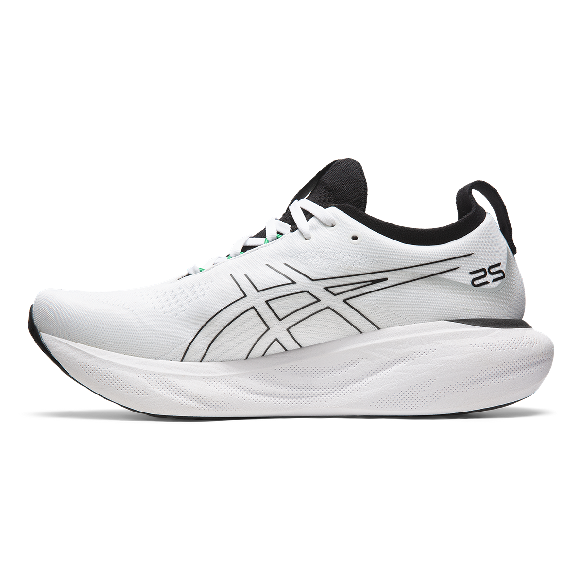 Asics Gel Nimbus 25 - White - Black