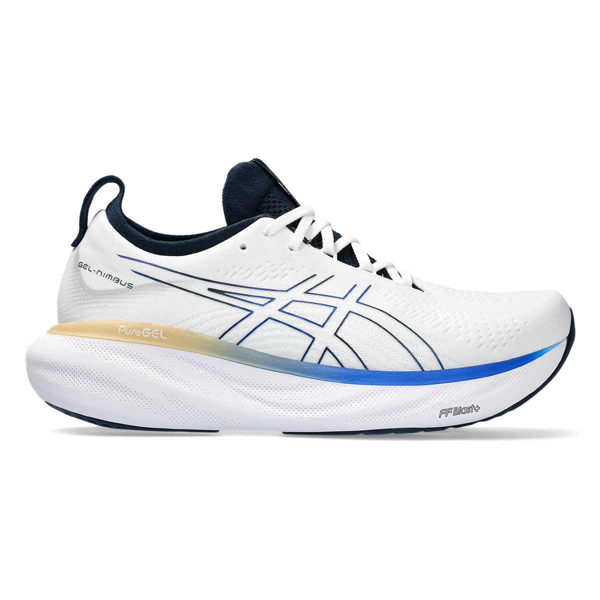 Asics Gel Nimbus 25 - White - Illusion Blue