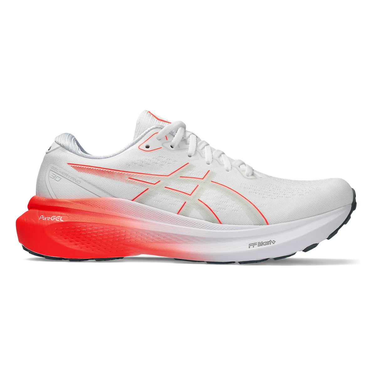 Asics Gel Kayano 30 White Sunrise Red Fit2Run