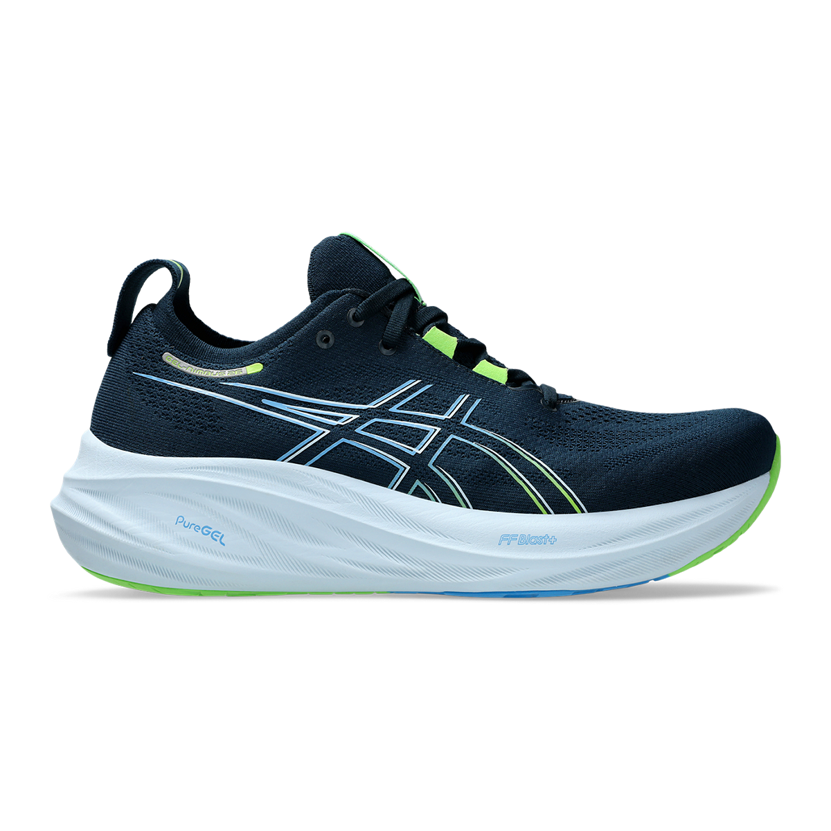 Asics Gel Nimbus 26 - French Blue - Electric Lime