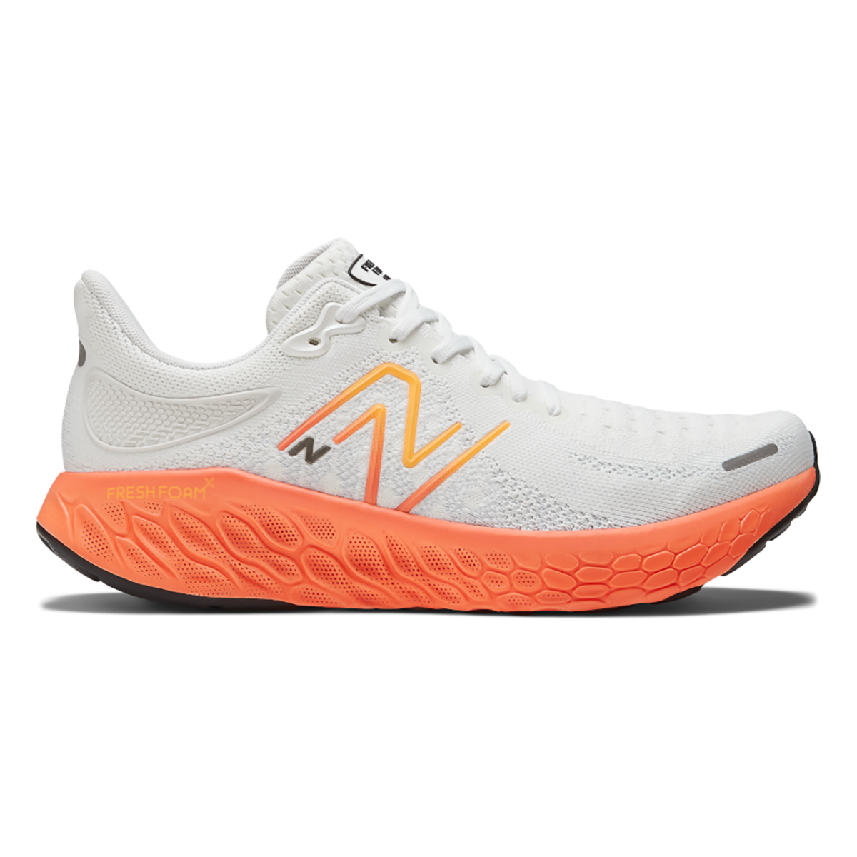 New Balance Fresh Foam X 1080 V12 - White - Neon Dragonfly - Hot Marigold