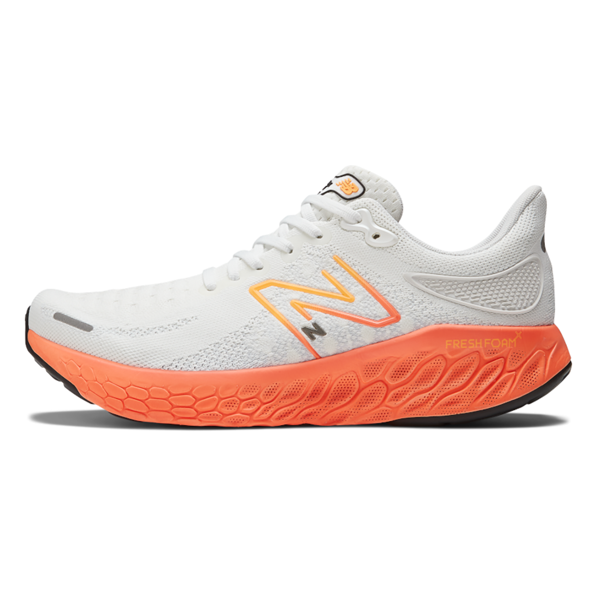 New Balance Fresh Foam X 1080 V12 - White - Neon Dragonfly - Hot Marigold