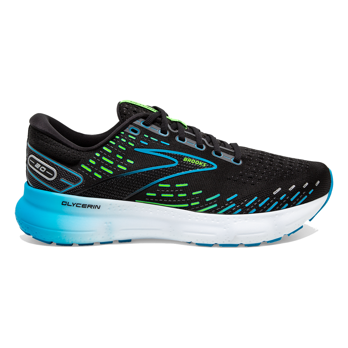 Brooks Glycerin 20 - Black - Hawaiian Ocean - Green