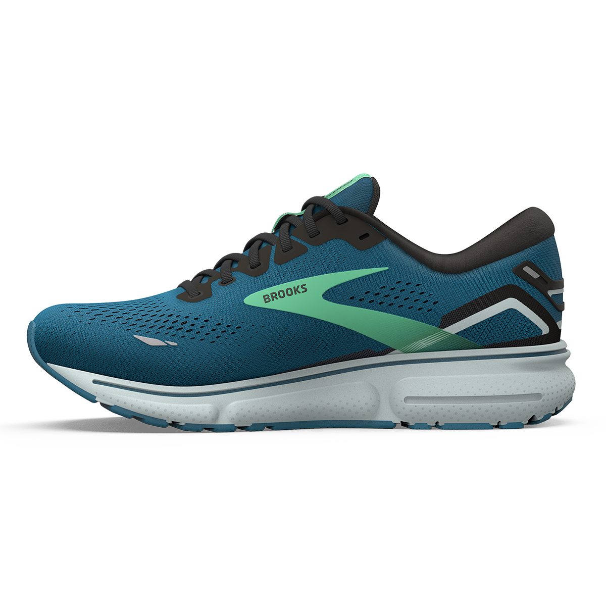 Brooks Ghost 15 - Moroccan Blue - Black - Spring Bud