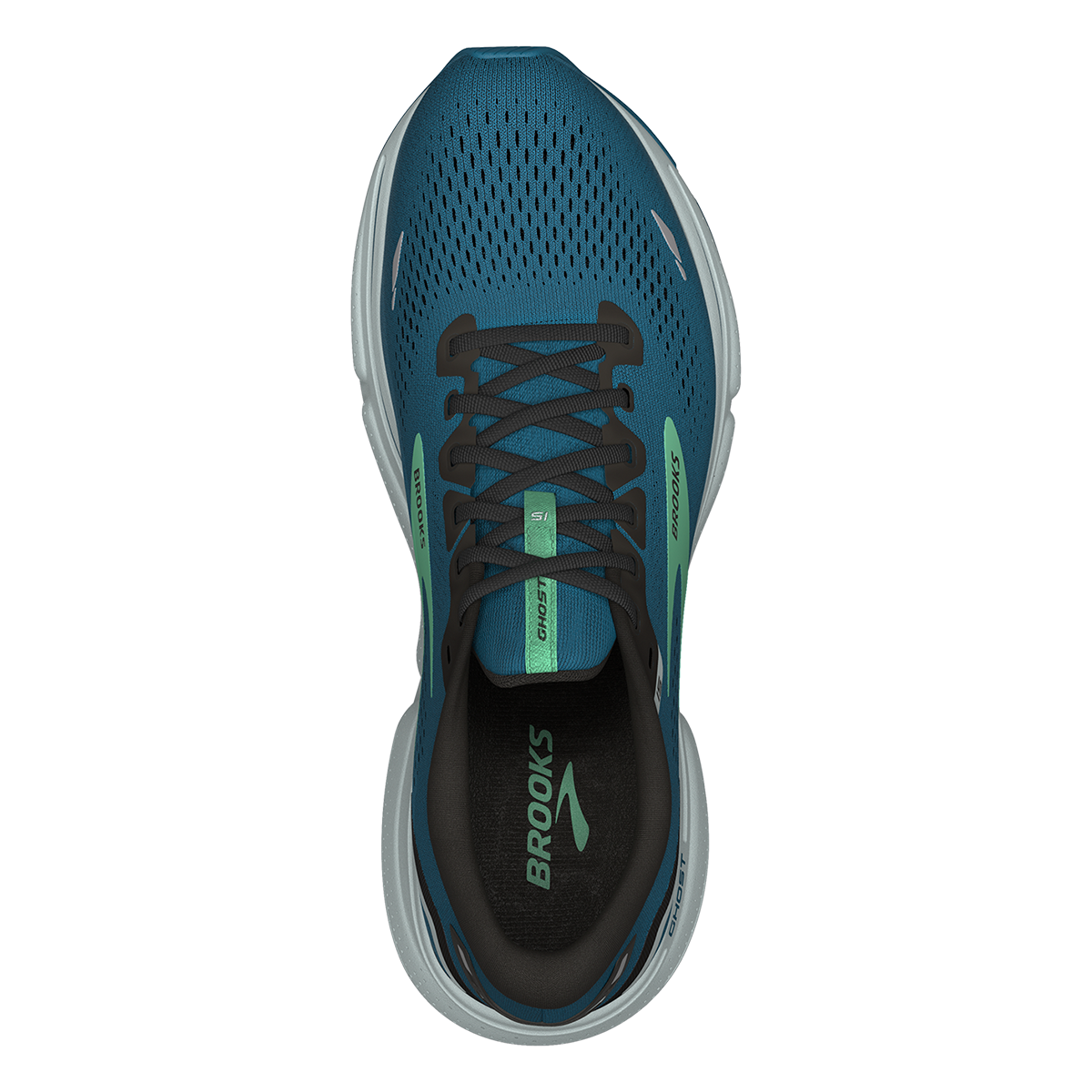 Brooks Ghost 15 - Moroccan Blue - Black - Spring Bud