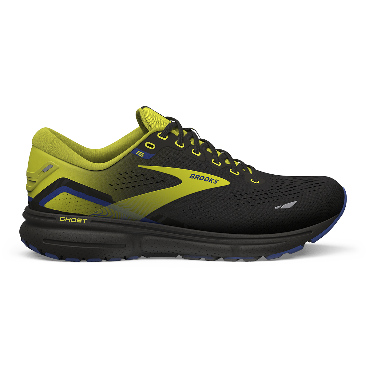 Brooks Ghost 15 - Black - Nightlife - Blue