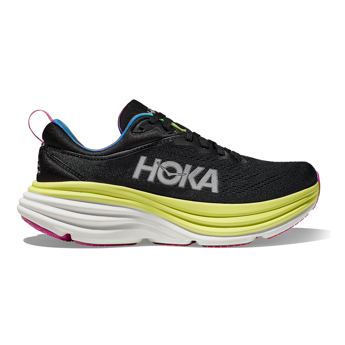 Hoka Bondi 8 - Black - Citrus Glow