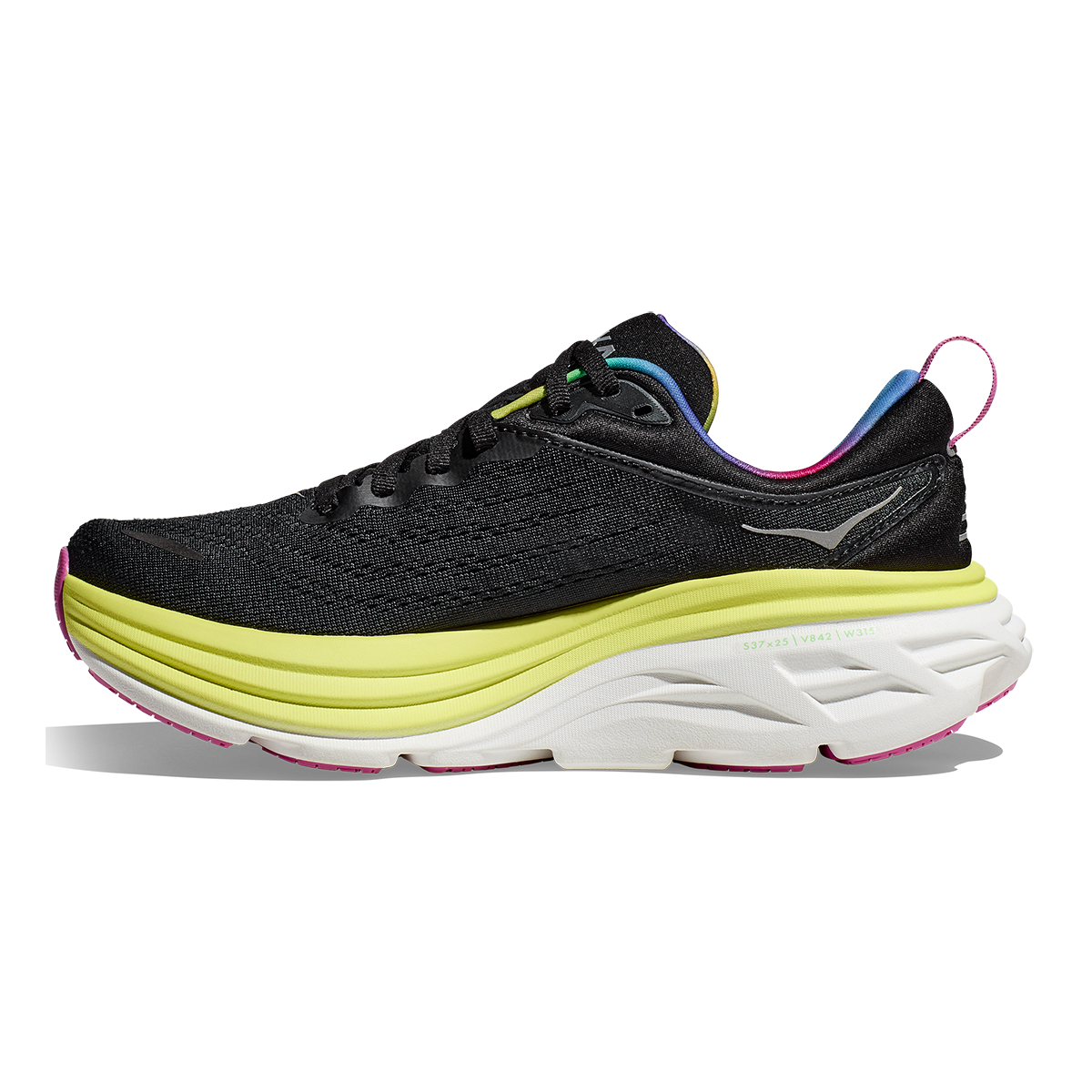 Hoka Bondi 8 - Black - Citrus Glow