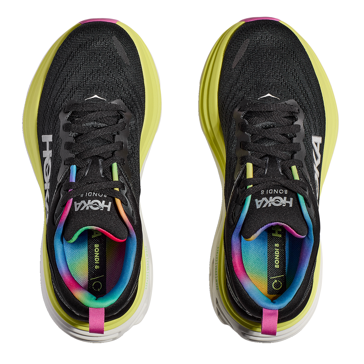 Hoka Bondi 8 - Black - Citrus Glow