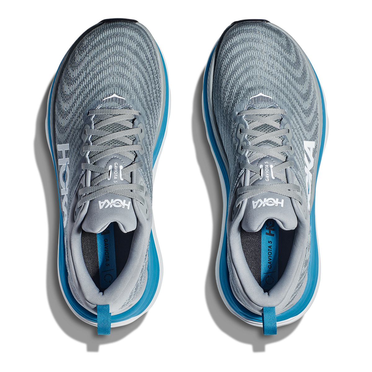 Hoka Gaviota 5 - Limestone - Diva Blue