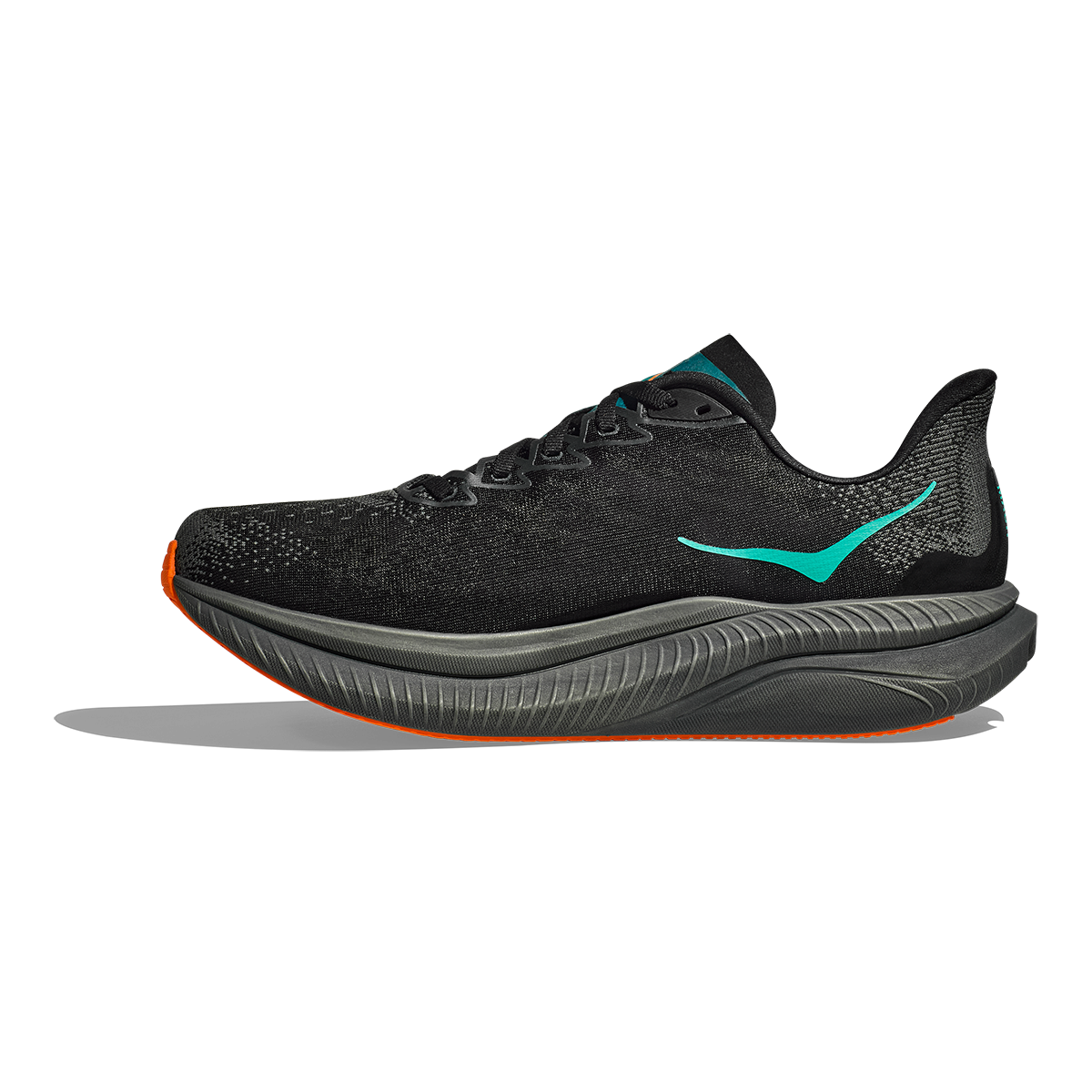 Hoka Mach 6 - Black - Electric Tangerine