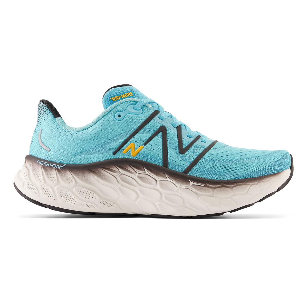 New Balance Fresh Foam X More V4 - Summer Aqua - Black - Hot Marigold