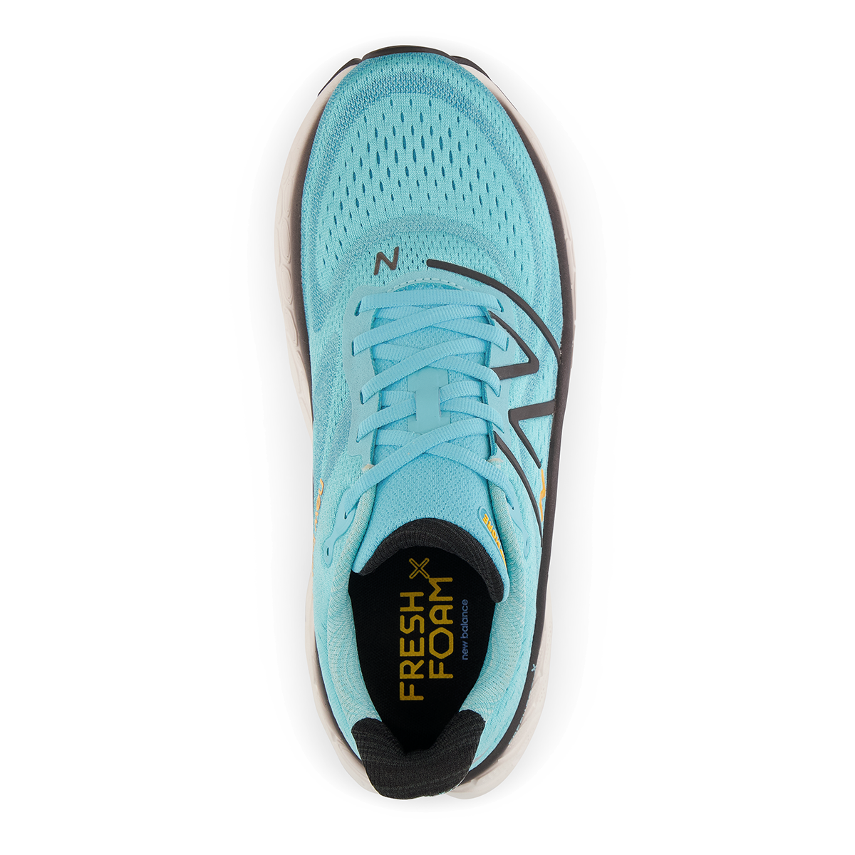 New Balance Fresh Foam X More V4 - Summer Aqua - Black - Hot Marigold