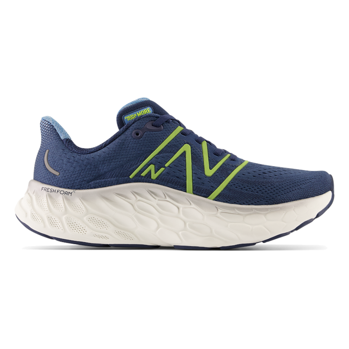 New Balance Fresh Foam X More V4 - Navy - Cosmic Pineapple - Heritage Blue