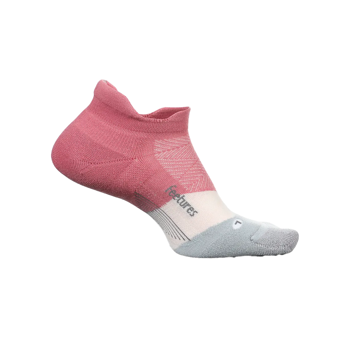 Feetures Elite Max Cushion No Show Tab - Polychrome Pink