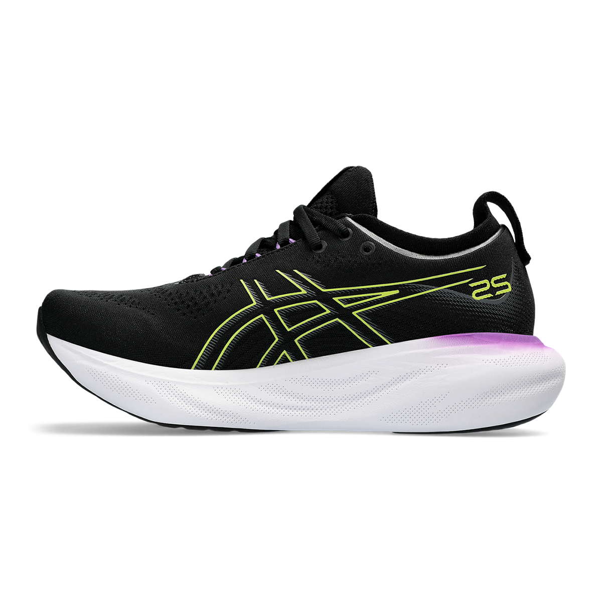 Asics Gel Nimbus 25 - Black - Glow Yellow