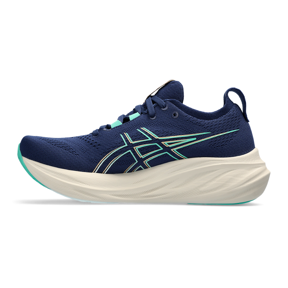 Asics Gel Nimbus 26 - Blue Expanse - Aurora Green