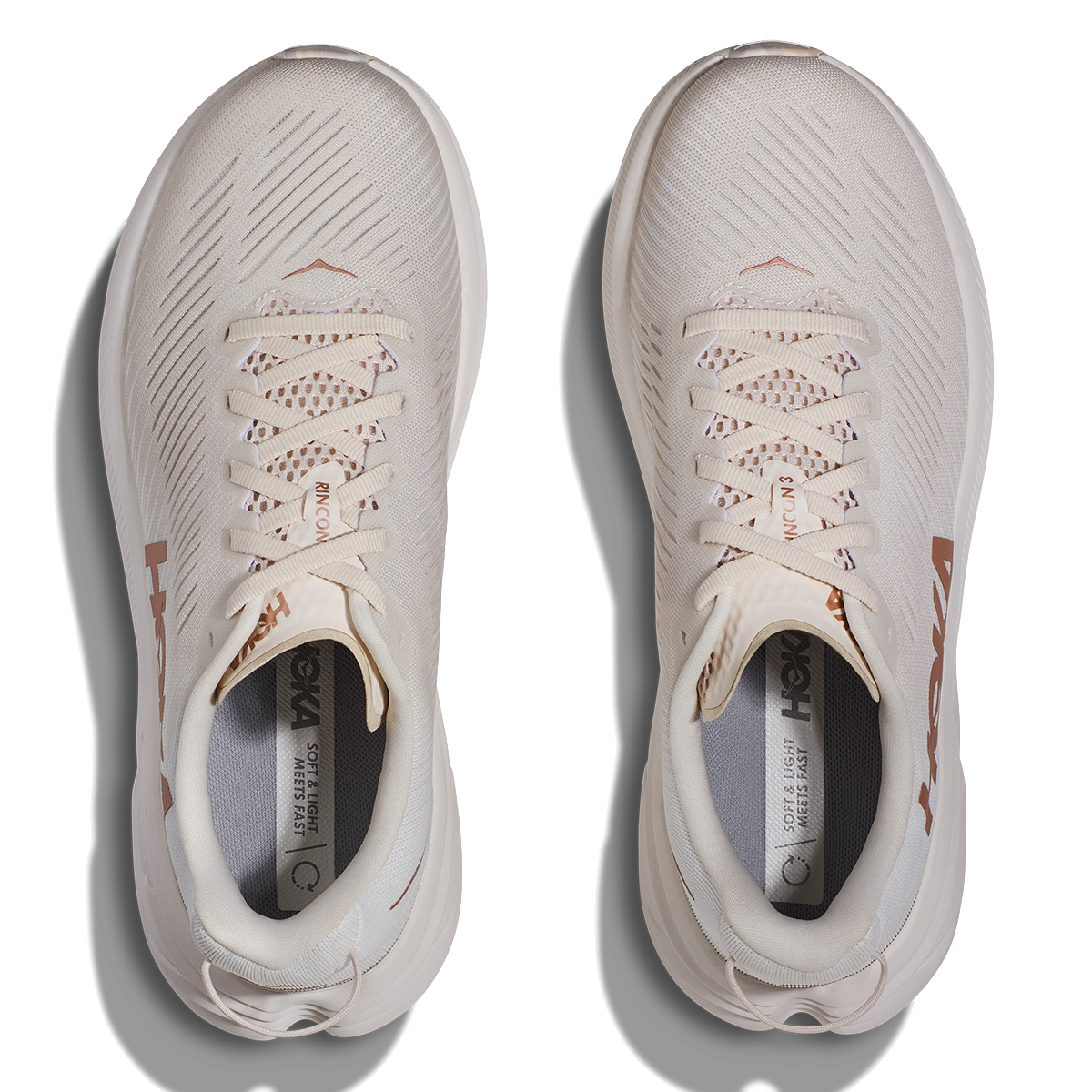 Hoka Rincon 3 - Eggnog - Rose Gold