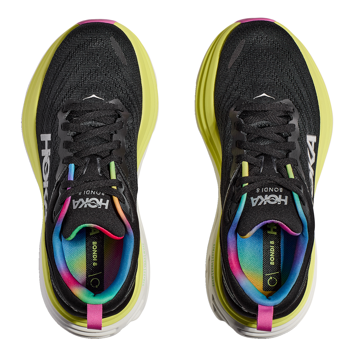 Hoka Bondi 8 - Black - Citrus Glow