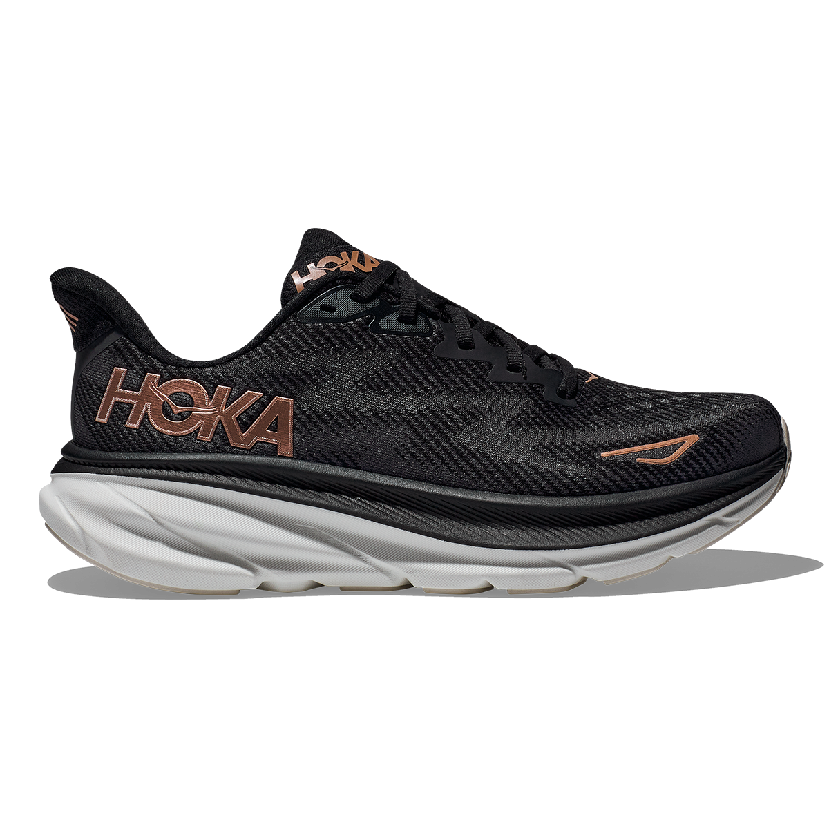 Hoka Clifton 9 - Black - Rose Gold