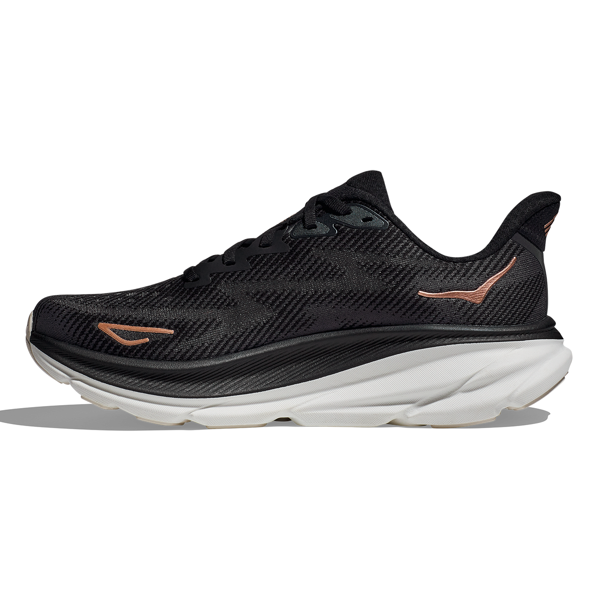 Hoka Clifton 9 - Black - Rose Gold