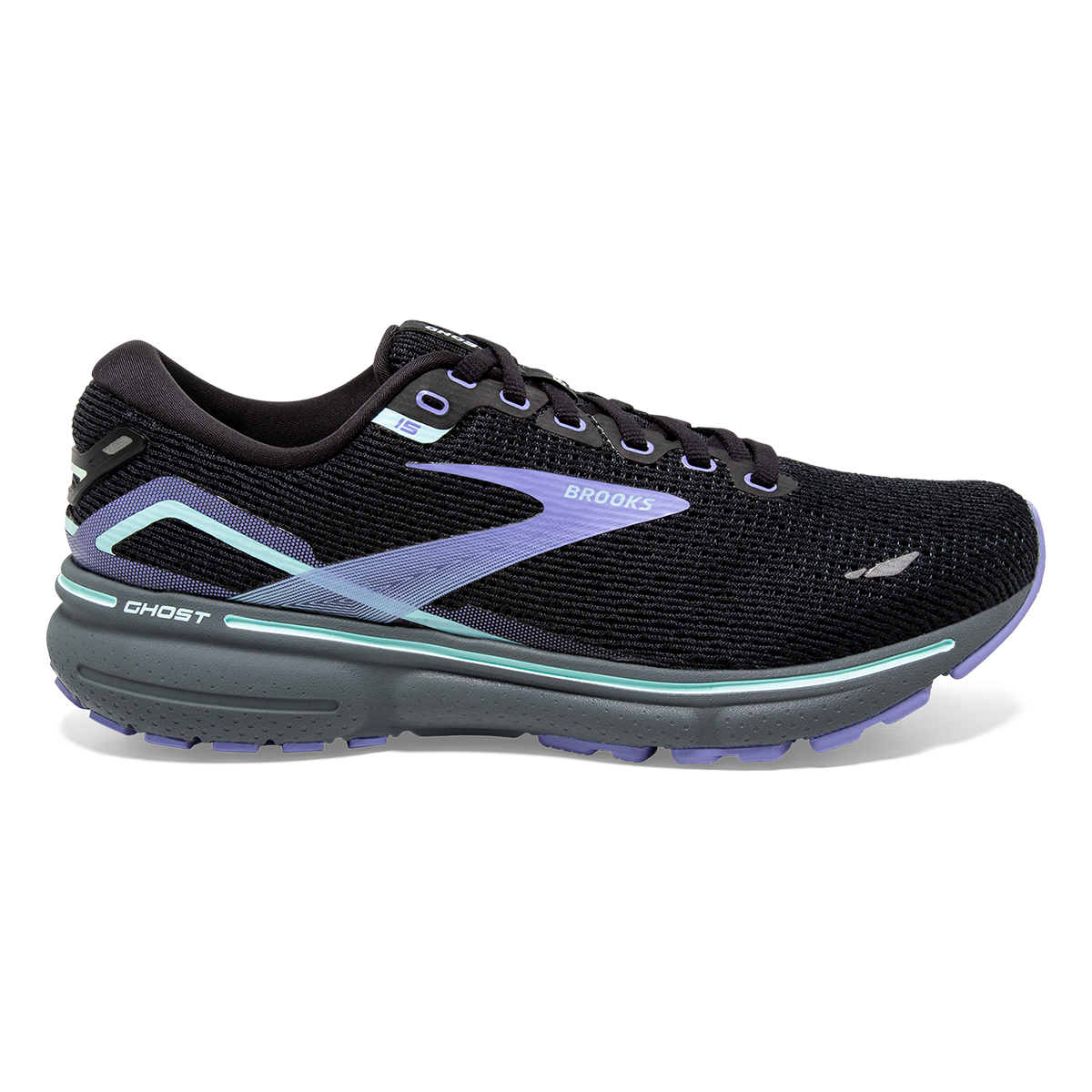 Brooks Ghost 15 - Black - Jacaranda - Salt