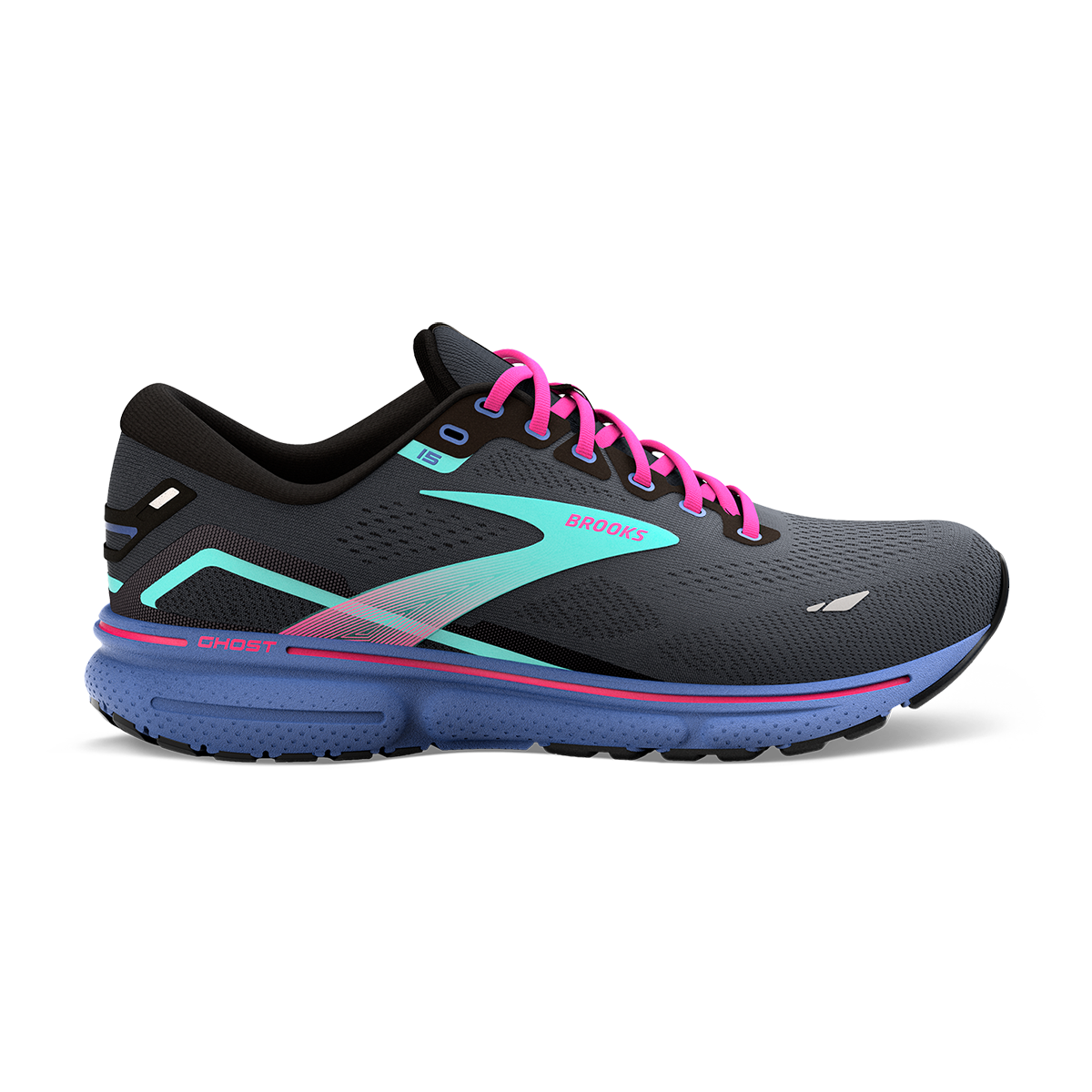 Brooks Ghost 15 - Black - Blue - Aruba