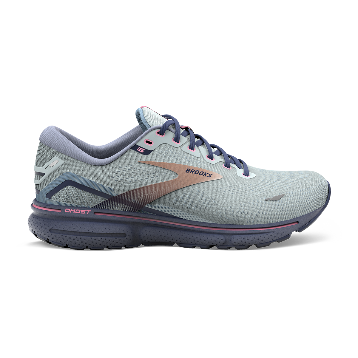 Brooks Ghost 15 - Spa Blue - Neo Pink - Copper