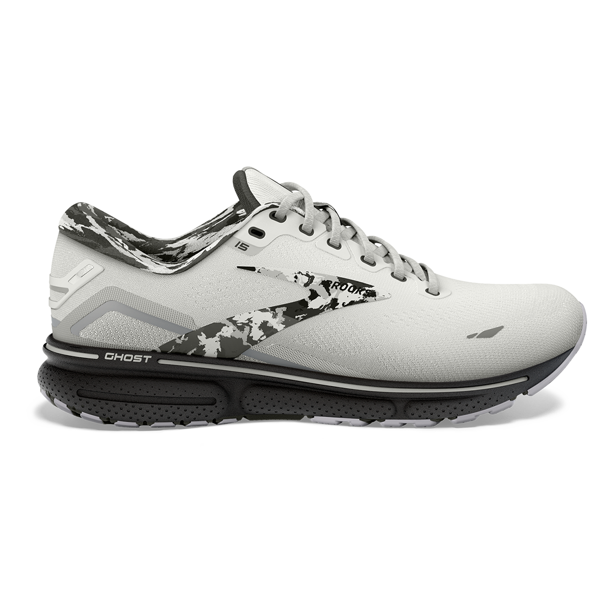 Brooks Ghost 15 - White - Ebony - Oyster