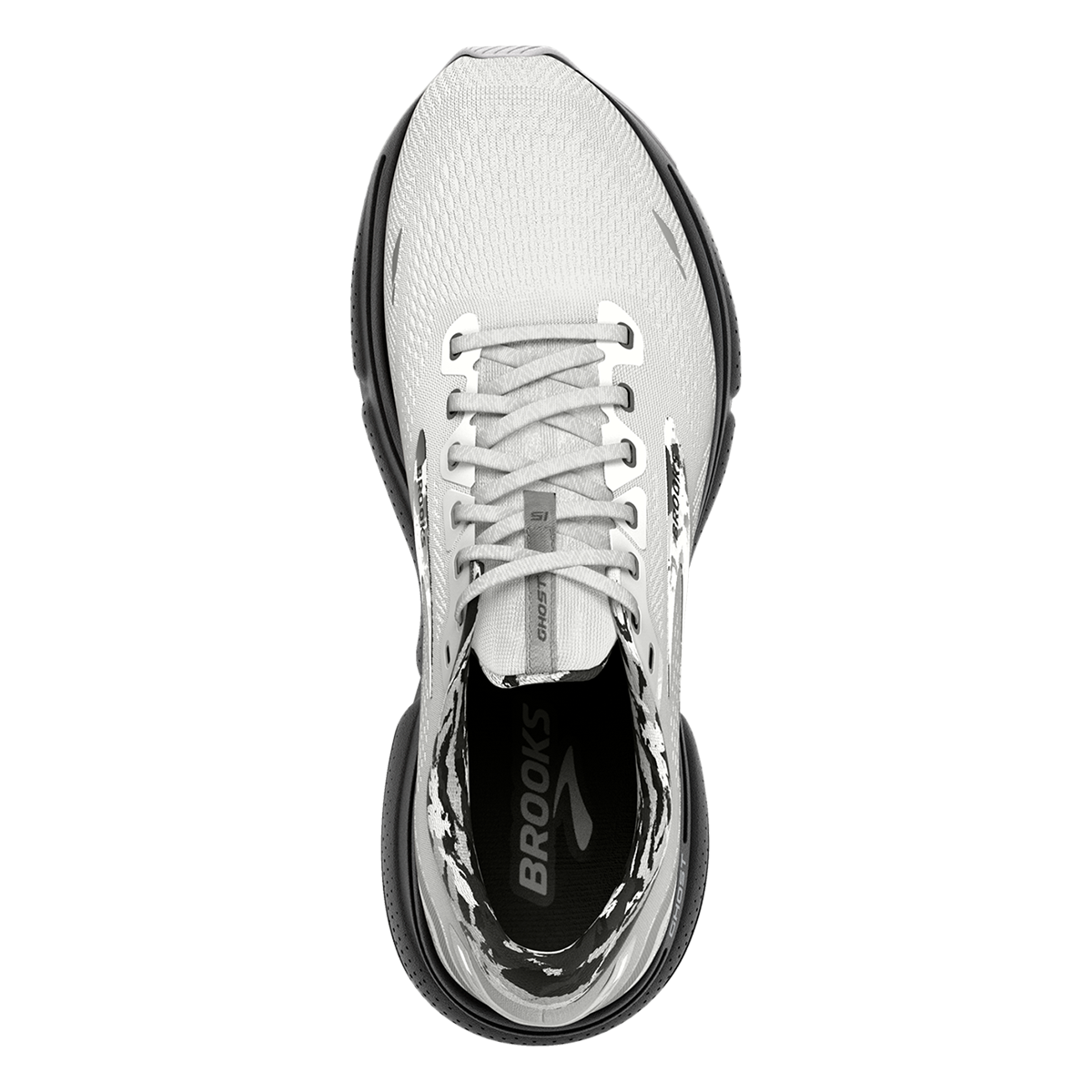 Brooks Ghost 15 - White - Ebony - Oyster