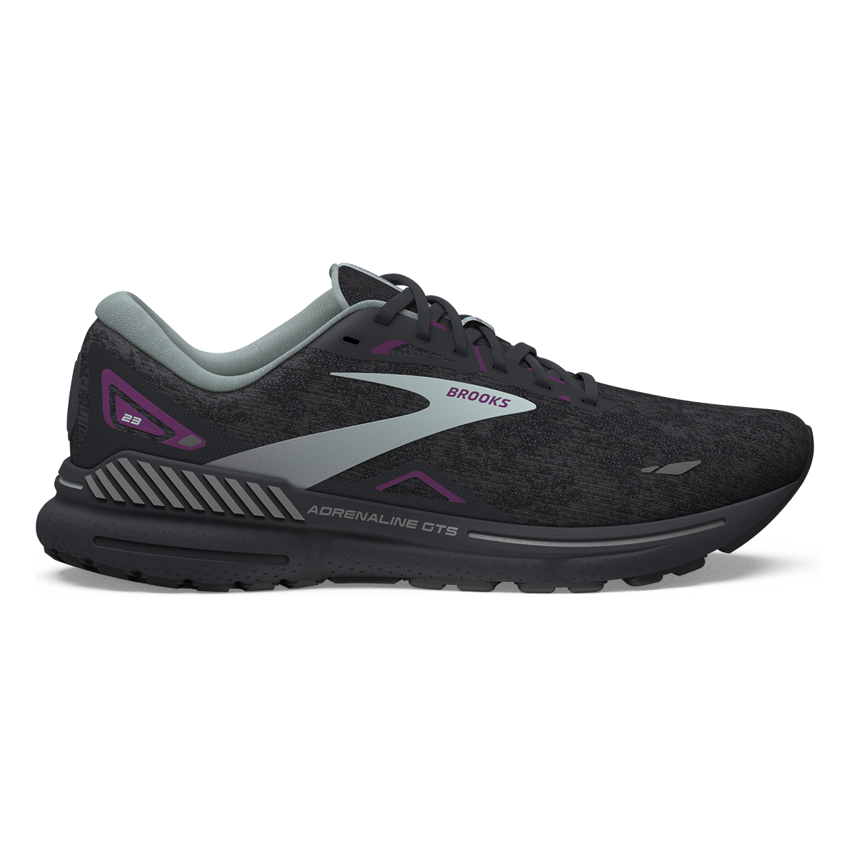 Brooks Adrenaline GTS 23 - Black - Light Blue - Purple