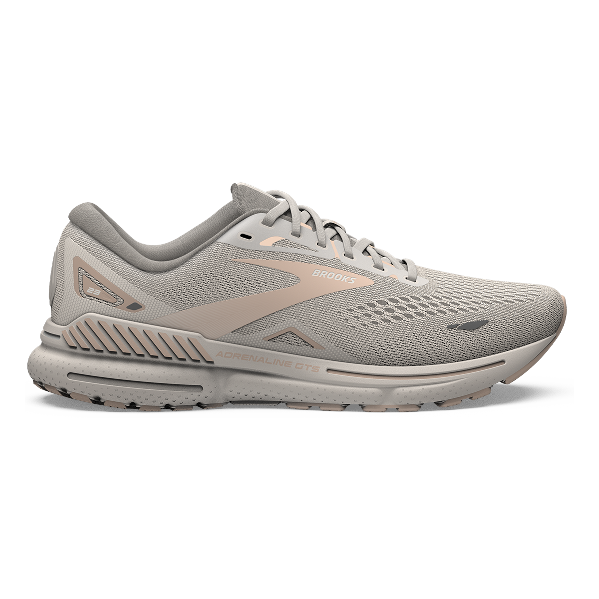 Brooks Adrenaline GTS 23 - Crystal Grey - Villa - White