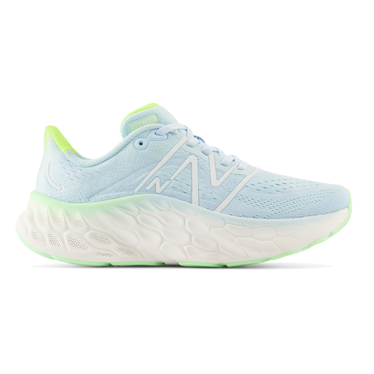 New Balance Fresh Foam X More V4 - Blue - Green Aura - White